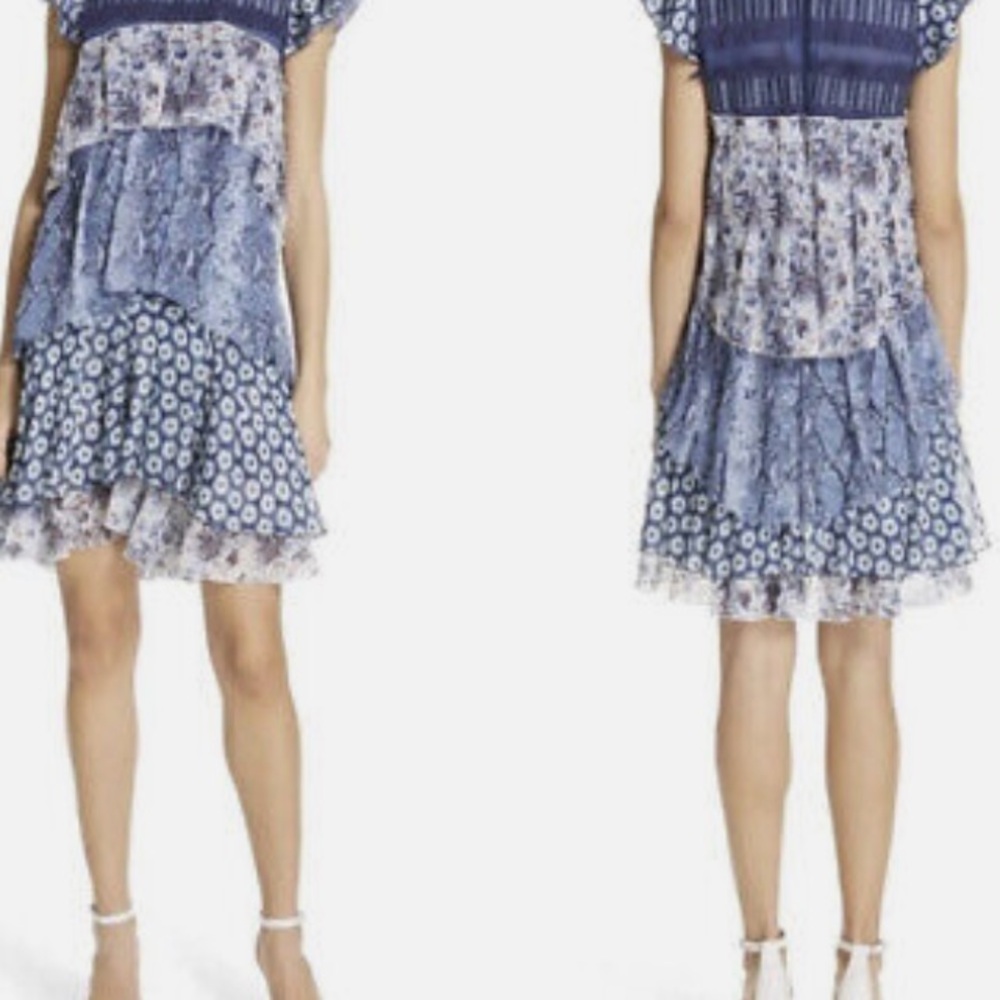 Diane Von Furstenberg Blue and White Floral Dress.